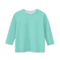 thumbnail image 5 of MeetoTime T-shirt Uni à Manches 3/4 et Col Rond pour Enfants, T-shirt pour Tout-Petits Garçons Filles 3-12 Ans, 5 of 5