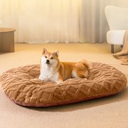 YIMWNYI Winter Thickened Warm Dog Kennel, Removable Washable Dog Mats, Non-Slip Stain Resistant, Cozy Corduroy Pet Bed, Comfortable Cushion for Medium Large Dogs, Stylish Dog Mattress