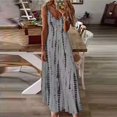 thumbnail image 1 of Robe Longue d'Été Boho de Plage Imprimée pour Femme en Dentelle à Épaules Dénudées, Robe Maxi Décontractée, 1 of 5