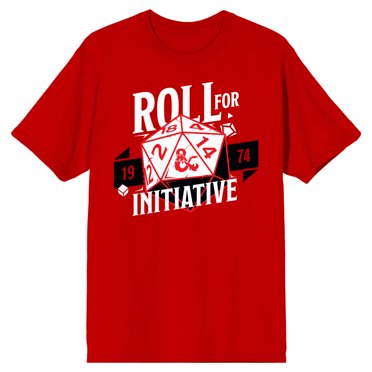 Dungeons & Dragons Roll For Initiative Crew Neck Short Sleeve Red Men's T-shirt-Medium