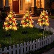 Fufafayo Solar Lights Outdoor Waterproof, Violet Solar Powered Garden Lights, Decorative Ground Insert Lights for Courtyard Landscape, Tree Pathway Yard Decorative Lighting