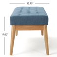 thumbnail image 4 of Christopher Knight Home 300217 Living Anglo Air Force Blue Fabric Bench, 4 of 5