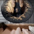 thumbnail image 3 of ERK 1Pcs Tapis Rond Animal 3D Grand Tapis de Salon Antitache Lavable Tapis de Sol Doux pour Sofa, 3 of 4