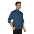 thumbnail image 3 of Bestman Formal Front Button Placket Solid Shirts For Mens Long Sleeve Regular Fit Shirt, 3 of 7