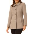 thumbnail image 1 of INSPIRE CHIC Manteau à Col Simple pour Femmes Peter Pan m Brun Clair, 1 of 6