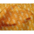 thumbnail image 4 of oneOone Silk Tabby Fabric Circle|Leaves & Paisley Block Printed Fabric 1 Yard 42 Inch Wide, 4 of 4