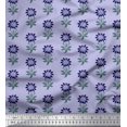 thumbnail image 1 of Soimoi Rayon Crepe Fabric Leaves & Floral Block Fabric Prints by Yard 46 Inch Wide, 1 of 3