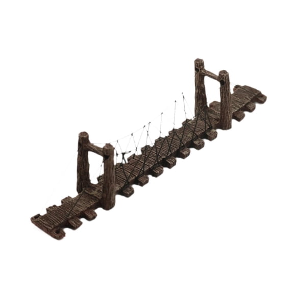 GROWTH TANK Aquarium Tank Decoration Artificial Bridge Model Drawbridge Bridge Figurine L