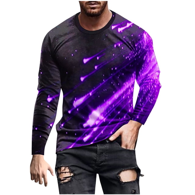 Birdeem T-Shirts pour Hommes Manches Courtes Mode Décontractée Impression Col Rond Chandail T-Shirt Manches Courtes Hauts Créez Vos Propres T-Shirts