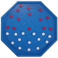 thumbnail image 1 of Crokinole et Dames, Jeu de Société en Plastique Crokinole pour 2 à 4 Joueurs, Jeu de Société Crokinole Classique Canadien avec 28 Disques Rouges et Blancs, Plateau de Jeu de 19 Pieds', 1 of 7