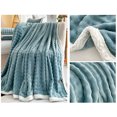 thumbnail image 4 of Bwiyojiz Home & Kitchen Decor Bedding Textiles Blankets Throws Soft Fleece Blanket Warm and Layer Double-sided All-season Solid Color, Gifts for Mom, Blue, 4 of 5