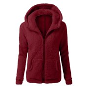 2025 Women Hooded Sweater Coat Outerwear Jackets Winter Warm Wool Zipper Zip Womens Jacket Coat Cotton Coat