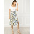 thumbnail image 3 of INSPIRE CHIC Women's High Waisted Split Hem A-Line Floral Skirts, 3 of 4