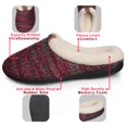 thumbnail image 4 of roxoni  Fuax Wool Women Sweater Memory Foam Slip On Slippers Large/8.5-9 BM US, Wine, 4 of 5