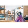 thumbnail image 2 of Ahgly Tapis d'Intérieur Lavable en Machine Carré Transitionnel Violet Orchidée Foncé, 8 Pieds Carré, 2 of 7
