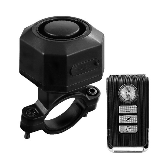 No-Wiring Motorcycle Anti-Theft Device 110dB Wireless Vibration Alarm Waterproof with Remote Controller 7-Level Sensitivity Adjustment for Motorcycle Bicycle E-Bike Scooter Cart Trailer