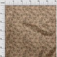 thumbnail image 3 of oneOone Rayon Tawny Brown Fabric Floral Retro Sewing Material Print Fabric By The Yard 56 Inch Wide, 3 of 5