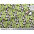 thumbnail image 3 of Soimoi Green Modal Satin Fabric Insect,Lavender & Vintage Bottle Fabric Prints by Yard 42 Inch Wide, 3 of 3