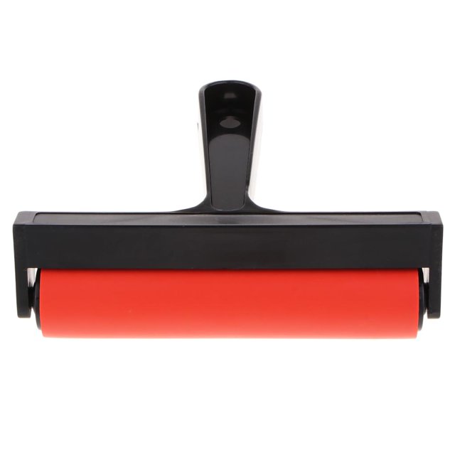 jifeng 1x Plastic Rubber Printmaking Stamping Gluing Roller Press Block 15cm