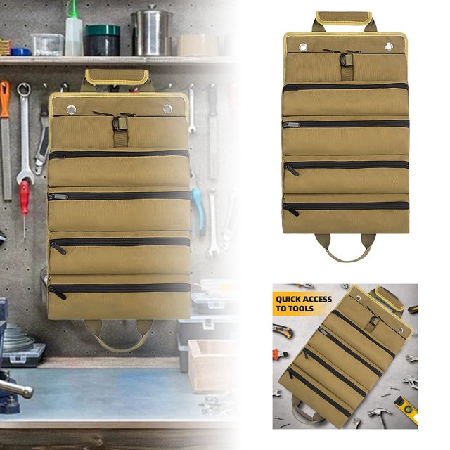 WMQPNNS New Trending Tool Roll Bag Storage Bag Tool Roll Bag Foldable Storage Multifunctional Large Capacity Roll Bag Easy To Hang Bag Convenient Tool Bag Todays Deals Clearance Sale