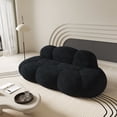 thumbnail image 2 of The Magic Home Causeuse 3 Places de 90 Pouces en Bouclé Incurvé Style Nuage, Noire, 2 of 13