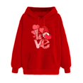 thumbnail image 1 of Sweat-shirt en Molleton à Manches Longues Imprimé Saint-Valentin pour Femme, 1 of 2