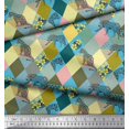thumbnail image 2 of Soimoi Rayon Fabric Leopard & Argyle Patchwork Print Fabric by Yard 56 Inch Wide, 2 of 3