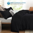 thumbnail image 3 of 900 TC 100% Egyptian Cotton Duvet Cover Zipper Closur Ultra Soft Durable and Fade Resistant Solid Pattern, 3 of 8
