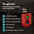 thumbnail image 4 of igloohome Cadenas Intelligent Lite, Accès par Empreinte Digitale via Application iOS/Android Génére à Distance des Touches Bluetooth Certifié IPX6 - Rouge, 4 of 8