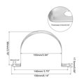 thumbnail image 2 of Unique Bargains 100mm Rigid Pipe Strap Clamp, 20 Pcs 304 Stainless Steel Two Hole U-shape Tube Clip, 2 of 5