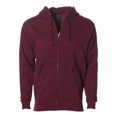 thumbnail image 1 of Independent Trading Co. Heavyweight Full-Zip Hooded Sweatshirt, 2XL, Maroon, 1 of 1