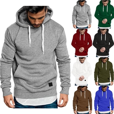 BiZtdJrK Chandails à Capuche pour Hommes, Unis, Manches Longues, Chandail à Capuche à Cordon, Automne Hiver, Chandails à Capuche avec Poches, Violet, m