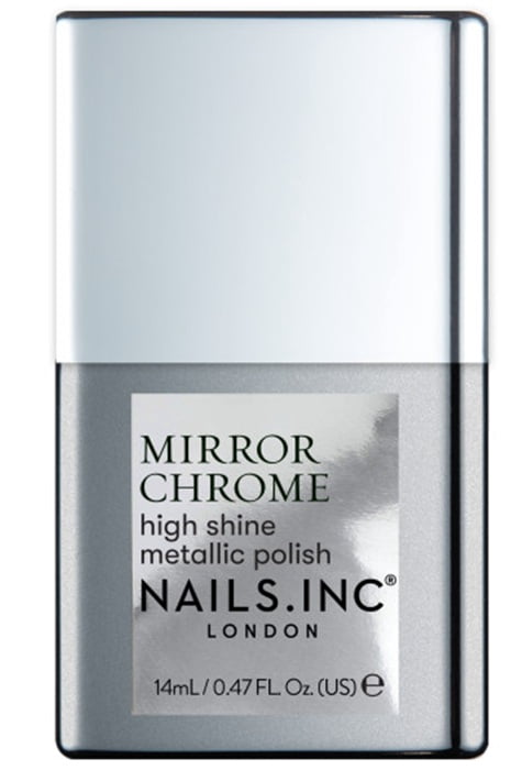 Nails Inc Mirror Chrome Silver Served High Shine Metallic Nail Polish