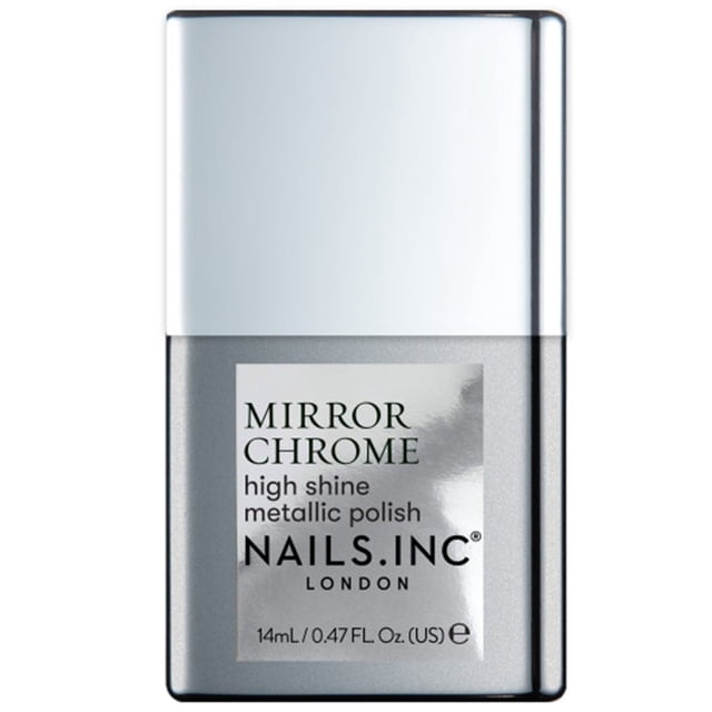 Nails Inc Mirror Chrome Silver Served High Shine Metallic Nail Polish