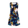 thumbnail image 4 of EGNMCR Robes d'Été Femmes Tendance 2024 Robes d'Été pour Femmes Plage Floral T-Shirt Robe Soleil Décontractée Poches Boho Robe Débardeur, 4 of 5