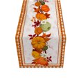 thumbnail image 2 of Chemin de Table Citrouille d'Automne pour l'Action de Grâce avec Motif à Carreaux Feuille d'Érable, Décor de Table de Cuisine et Salle à Manger en Lin pour Fête des Récoltes, Réutilisable, Facile à Nettoyer, Accent Festif pour la Maison, 2 of 9