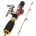 thumbnail image 3 of Kids Fishing Pole 52cm Ice Fishing Rod Two Sections Shrimp Fishing Rod Rod + Reel, 3 of 8