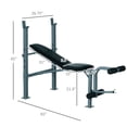 thumbnail image 3 of Soozier Banc d'Haltérophilie à Inclinaison et Déclin avec Extension des Jambes et Support pour Barre, Banc Réglable pour Musculation, 3 of 9