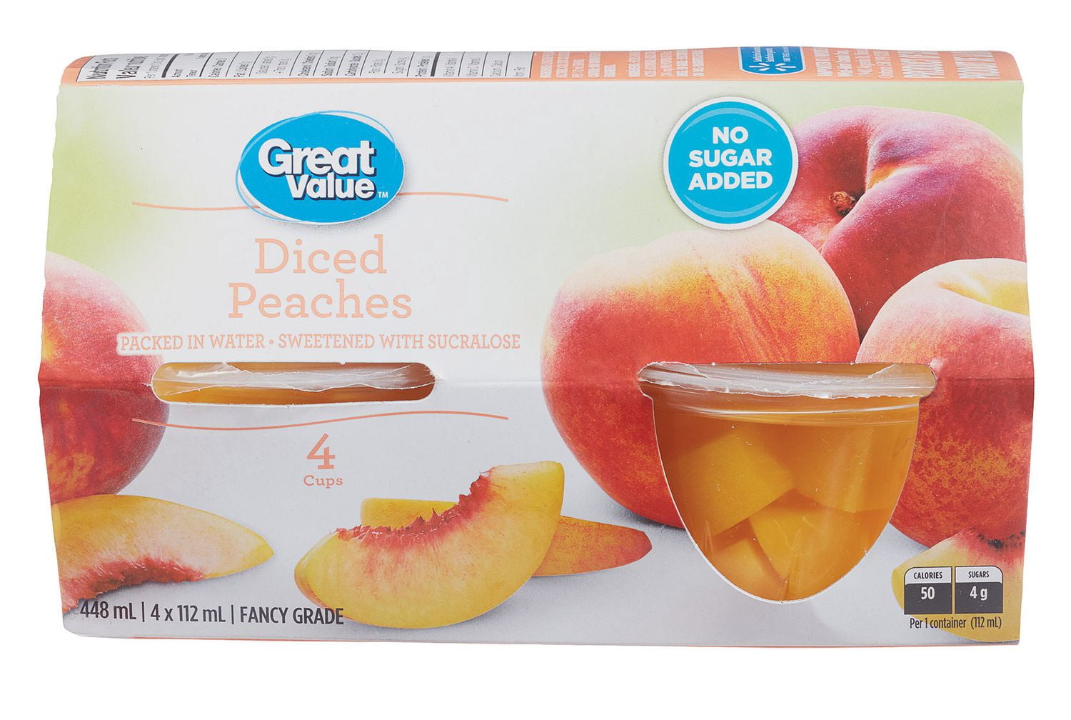 Great Value Coupe de Fruits aux Pêches en dés