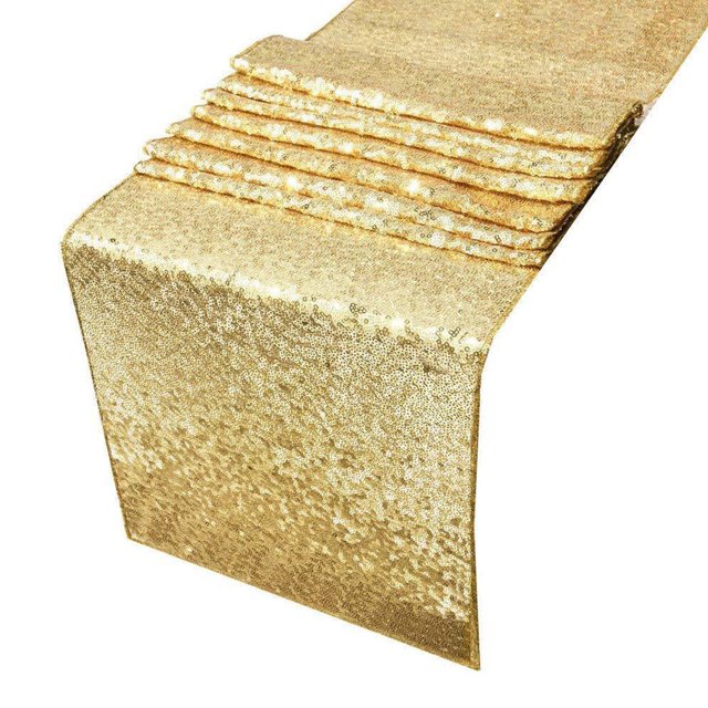 Chemin de Table à Paillettes 30x180cm Décoration de Table de Mariage Fête de Noël