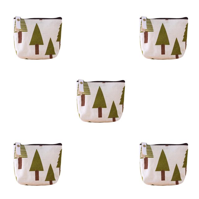 serony Mini Women Cartoon Holder Wallet Money Bags Key Card Wallet Zipper Purse Square blue 5Set