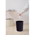thumbnail image 2 of Grey Label Black Waste Can, Round Plastic Bathroom Trash Bin, Garbage Can & Wastebasket, 2 of 7