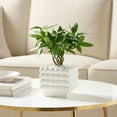 thumbnail image 4 of Mainstays 6" Ceramic Square Dot Planter Pot-White, 4 of 7