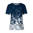 thumbnail image 4 of Dealovy T-Shirts pour Femmes Décontractés à Manches Courtes Tuniques Imprimées Col Ras du Cou Été Amples Confortables Blouses, 4 of 4