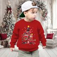 thumbnail image 2 of AJIWYH Chandails en Molleton pour Filles, Chandails en Molleton de Noël Automne et Hiver à Col Rond Imprimé Lettres Manches Longues pour Filles Rouge, 9-10 Ans, 2 of 4