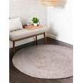 thumbnail image 1 of Aizza Trends 10 Ft Round Gray Jute Area Rug, Boho Chic Natural Jute Area Rug - Hand-Braided, Rustic Farmhouse Decor for Living Room Carpet,, 1 of 5