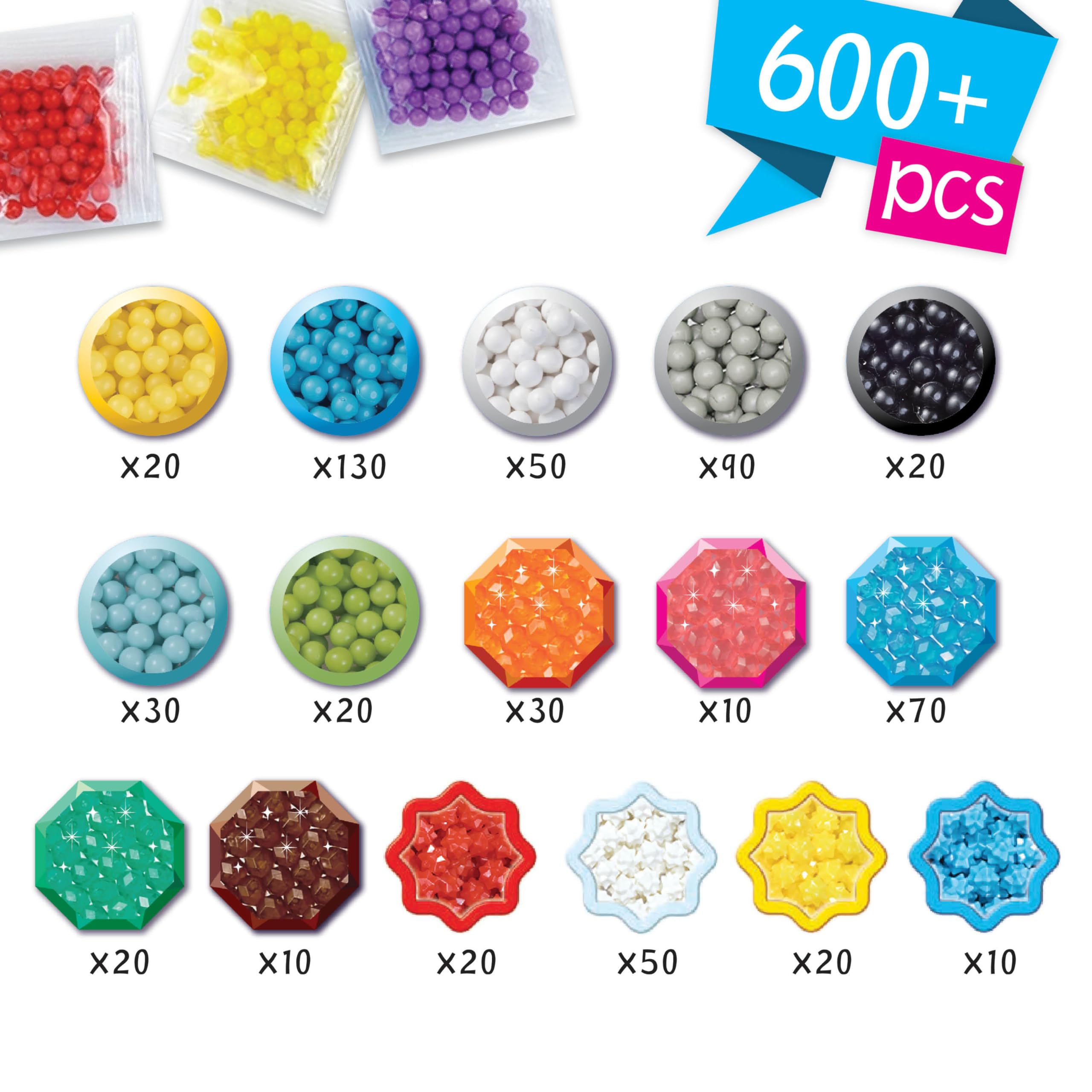 Aquabeads Arts & Crafts Ocean Life Theme Refill with Beads and Templates