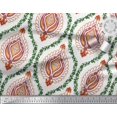 thumbnail image 3 of Soimoi White Rayon Fabric Floral Damask Print Fabric by the Yard 42 Inch Wide, 3 of 3