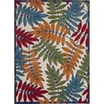 thumbnail image 1 of homeroots outdoor 384946 7’x 10’ Multicolored Leaves Indoor Outdoor Area Rug, 1 of 1