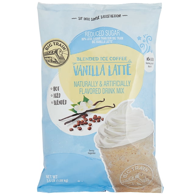 Big Train Mélange de Café Glacé Vanille à Teneur Réduite en Sucre, 3,5 lb